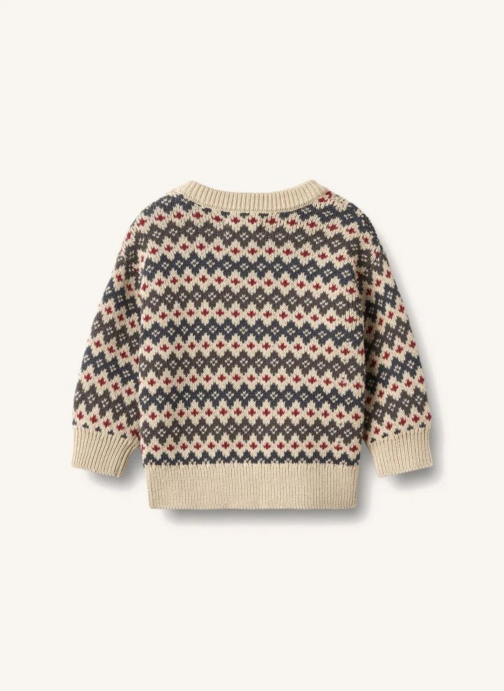 Wheat - Harlow Bio-Baumwoll-Baby-Jacquard-Pullover | Beige