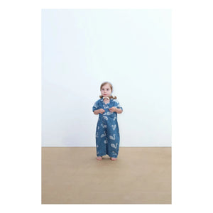 Tinycottons - Jeans-Strampler Schwäne | Blau