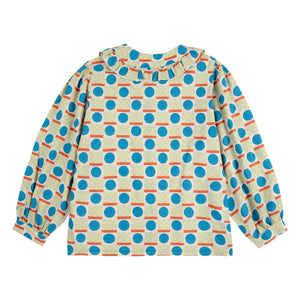 Bobo Choses - Bluse aus Bio-Baumwolle mit geometrischem Muster | Ecru