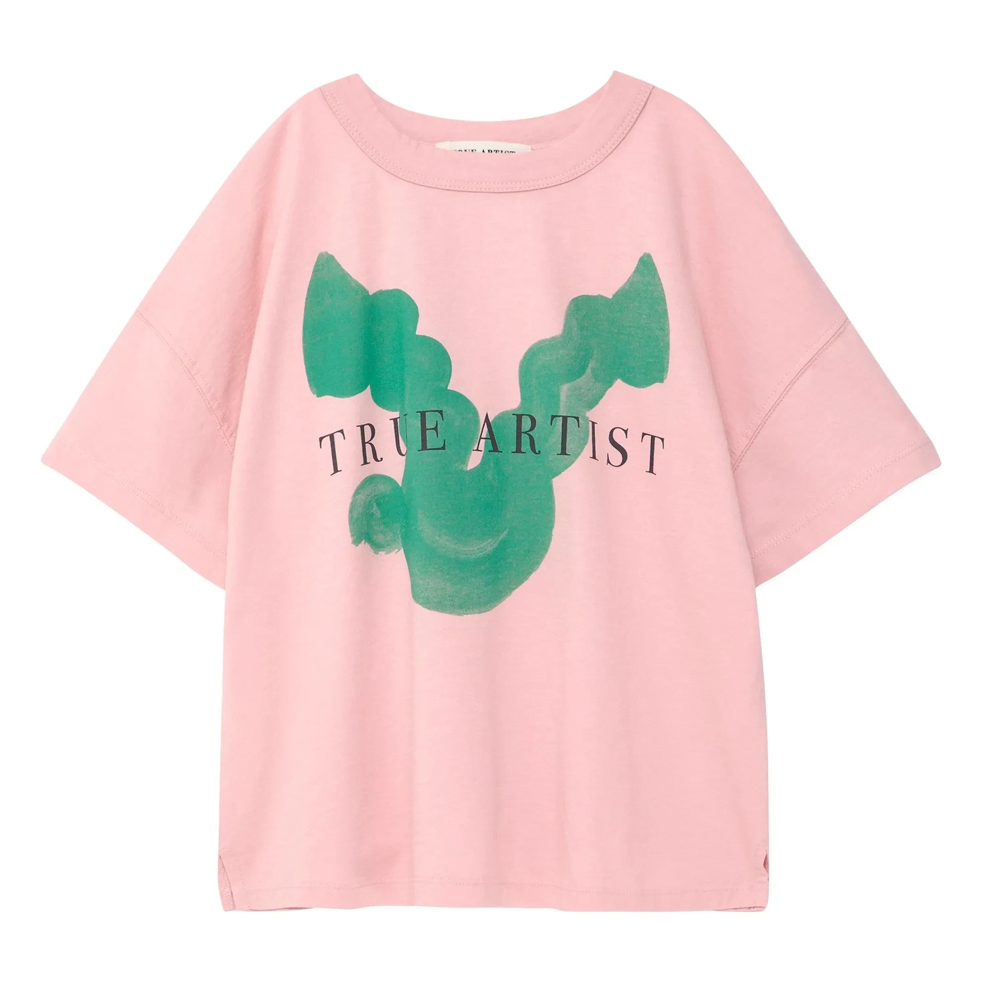 True Artist - T-Shirt Nr. 1 Vogel Bio-Baumwolle | Blassrosa