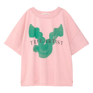 True Artist - T-Shirt Nr. 1 Vogel Bio-Baumwolle | Blassrosa