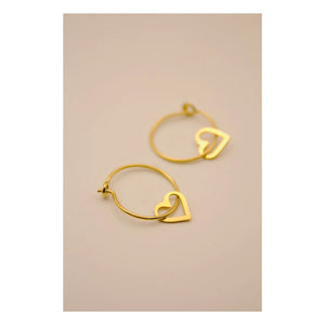 Adorabili - Dünne Herz-Ohrringe | Gold