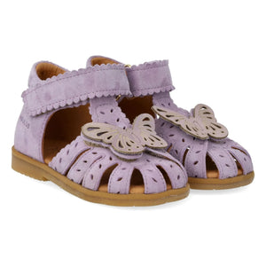 Angulus - Kratzige Schmetterling Wildleder Sandalen | Flieder