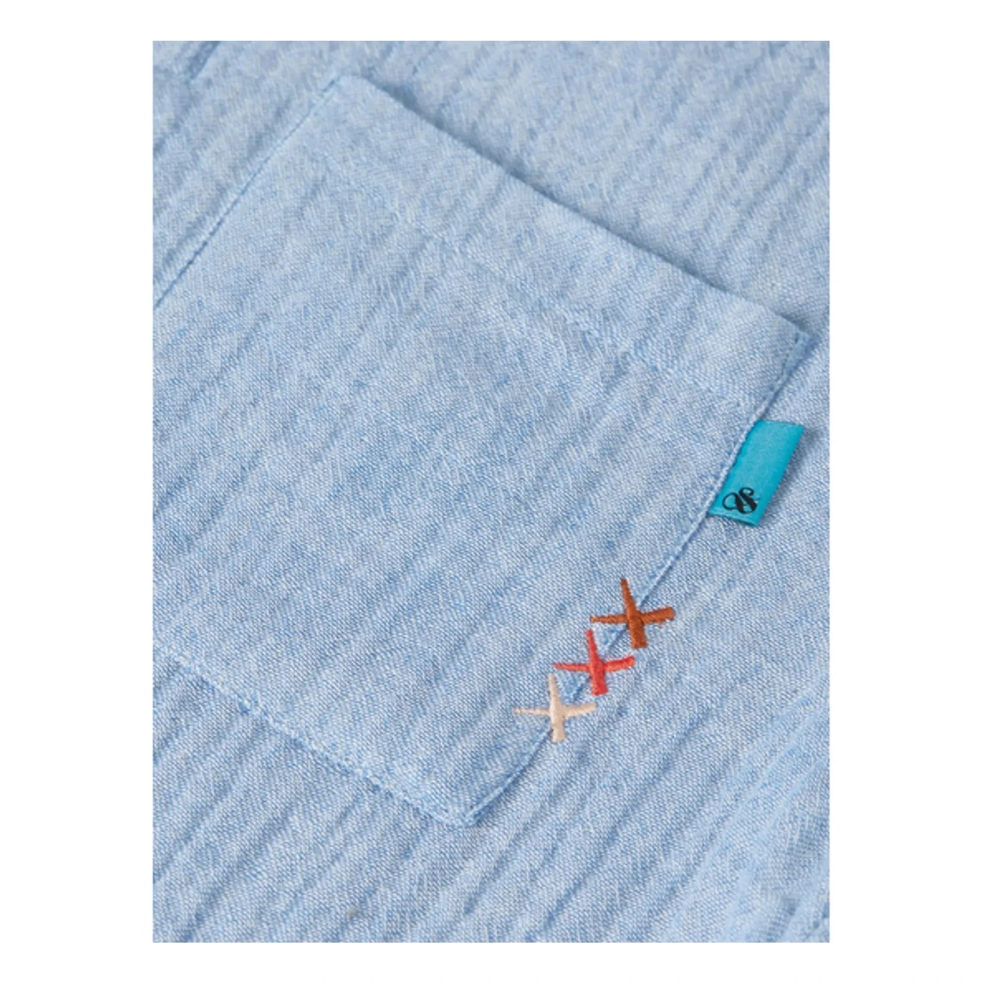 Scotch & Soda – Polo-Chambray-Hemd | Hellblau