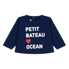 Petit Bateau - Bavarto Bio-Baumwoll-Sweatshirt | Marine