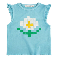 Bobo Choses - Marguerite Bio-Baumwoll-Rüschen-Top | Hellblau