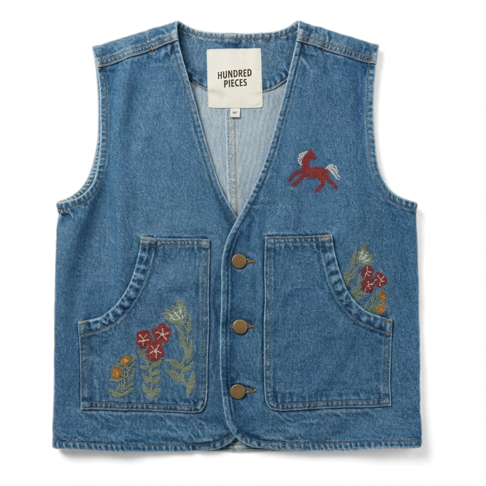 Hundred Pieces - Mara Cheval Kolsuz Denim Ceket | Mavi