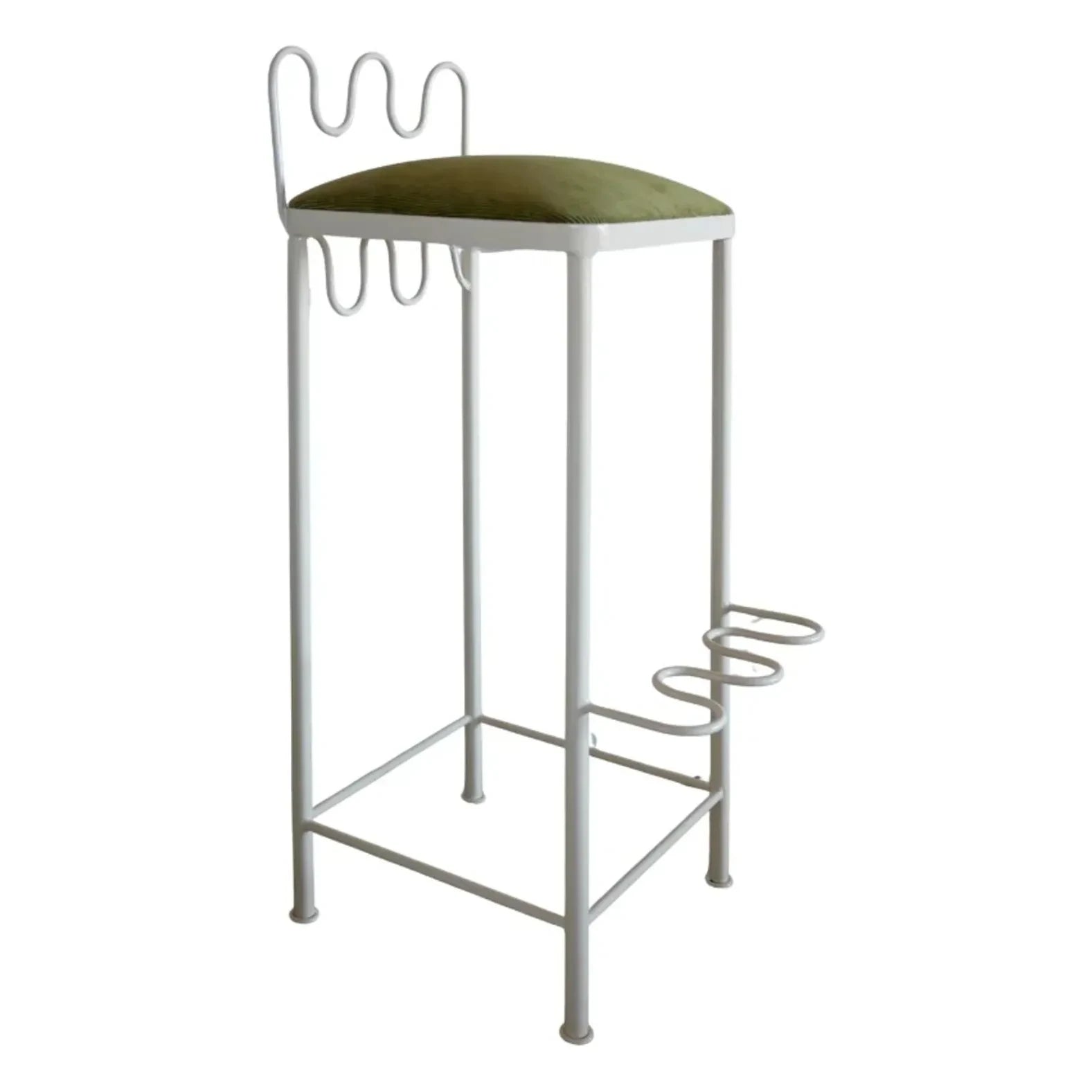Honoré – Barhocker Dolores aus wasserabweisendem Stoff | Khaki