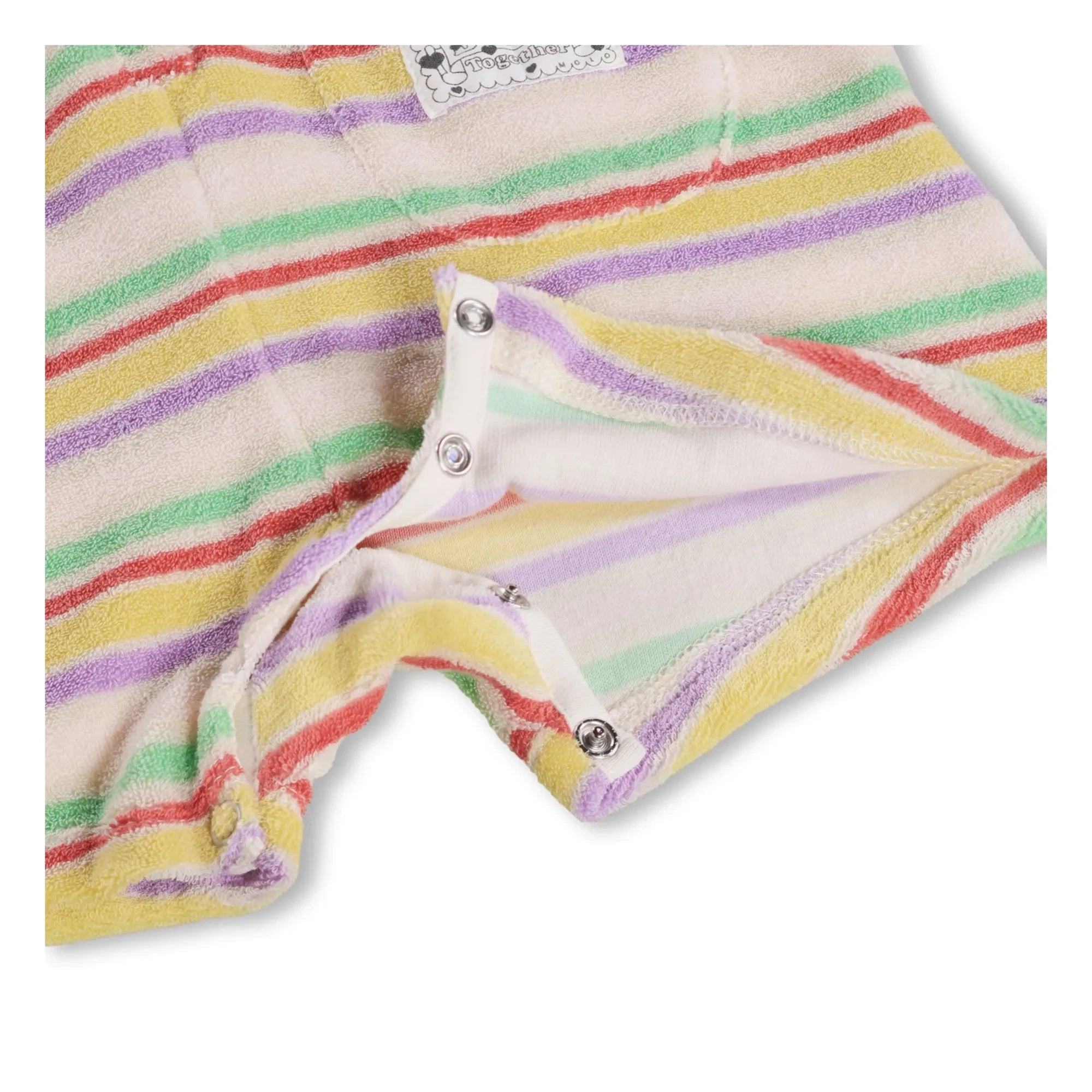 Molo - Fawn Gestreifter Bio-Baumwoll-Strampler | Ecru