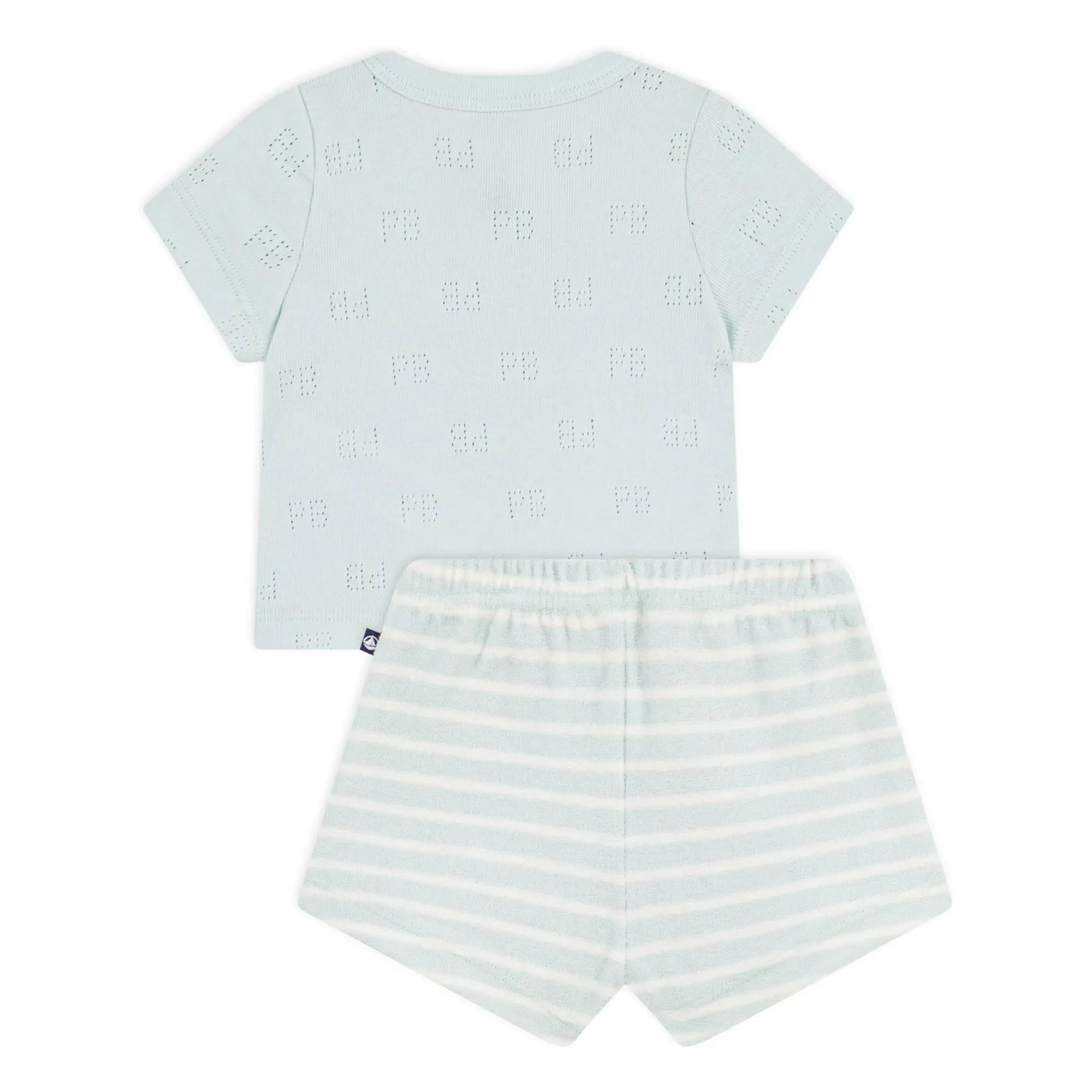 Petit Bateau – Oberteil und Shorts aus Bio-Baumwolle | Türkis