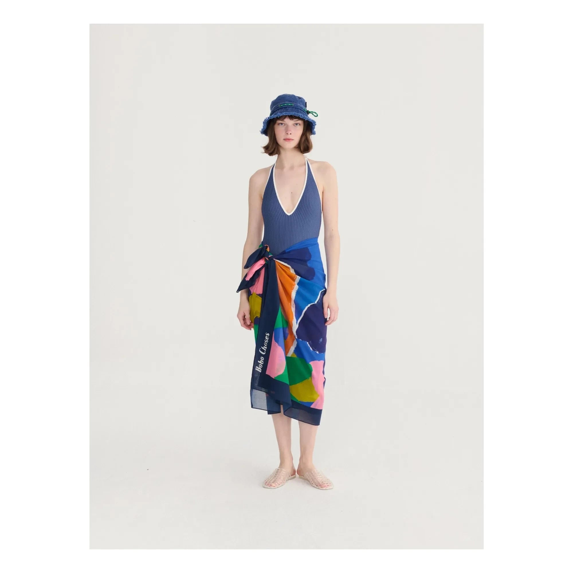 Bobo Choses - Blooming Color Recycelte Baumwolle Sarong | Blau