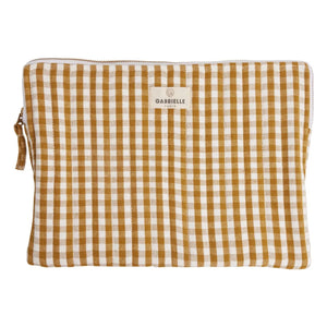 Gabrielle Paris - Vichy Laptoptasche | Gelb Curry