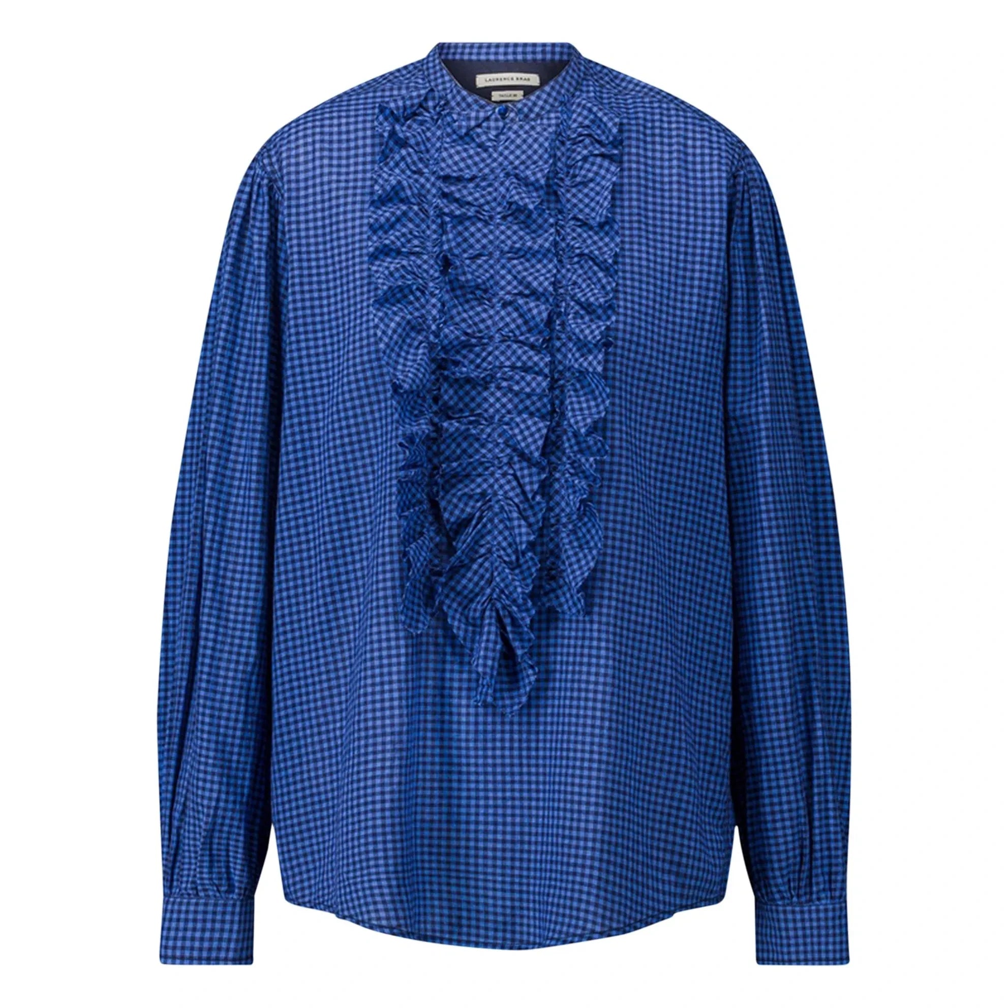 Laurence Bras - Magrita Baumwoll-Gingham-Bluse | Blau