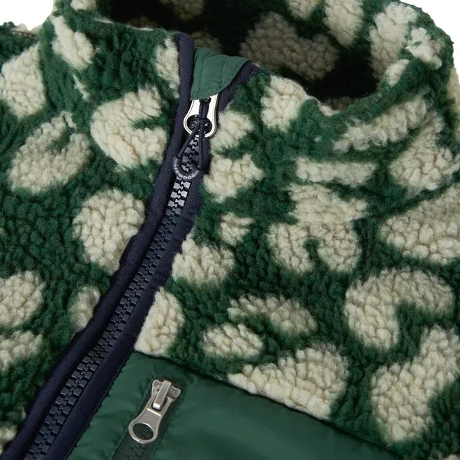 Liewood - Nelson leopardenmusterte Sherpa-Jacke aus recycelten Fasern | Grün