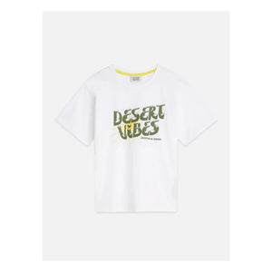 Scotch & Soda – T-Shirt mit Wüstenwind-Kunstdruck | Weiß