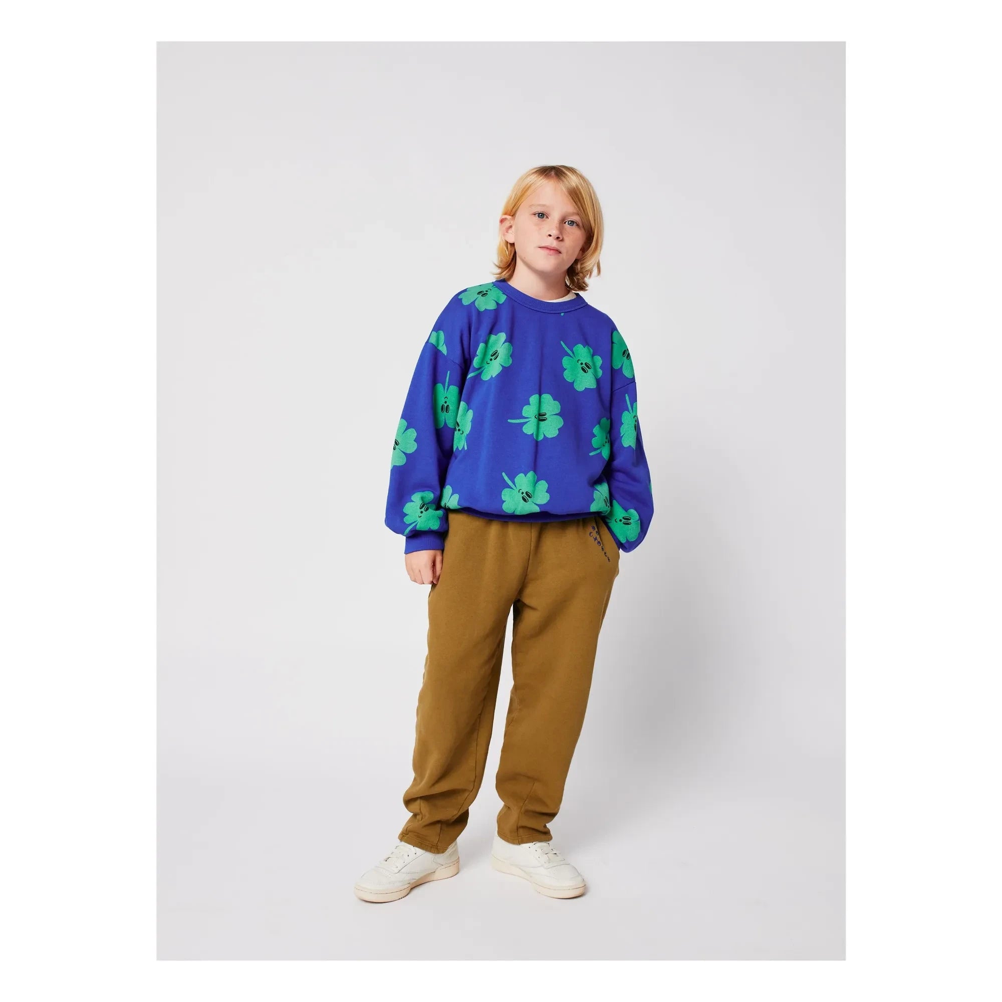 Bobo Choses - Trèfles Bio-Baumwoll-Sweatshirt | Blau