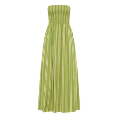 Faithfull the Brand - Jamie Gestreiftes Kleid | Grün