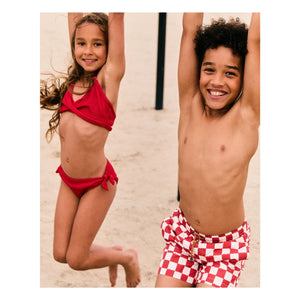 Beachlife - Damier Mayo Şortu | Kırmızı