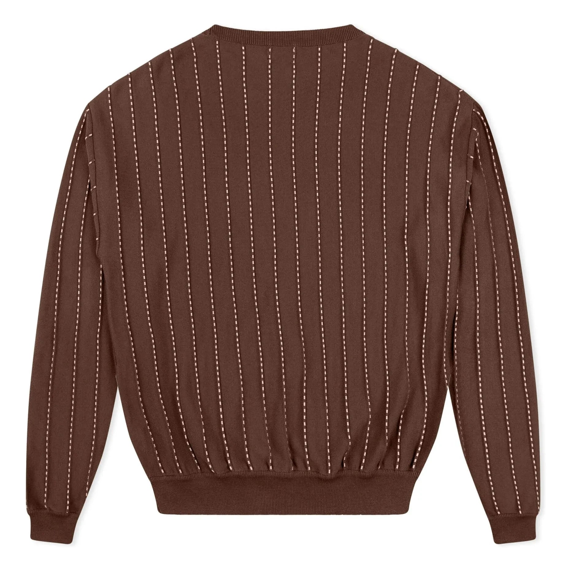 Matona - Gestreifter Pullover aus Bio-Baumwolle | Braun