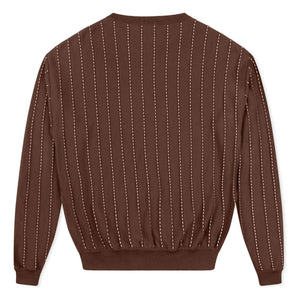 Matona - Gestreifter Pullover aus Bio-Baumwolle | Braun