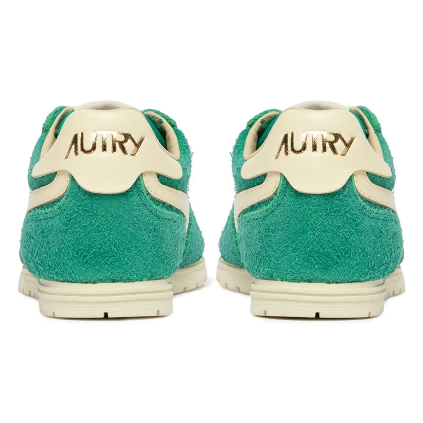 Autry - Windspin Low Zweifarbiger Sneaker aus Wildleder und Leder | Grün
