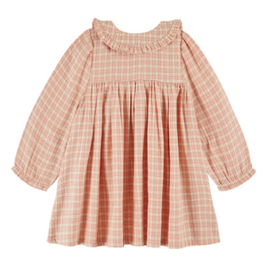 Emile et Ida – Hellrosafarbenes kariertes Schulkleid