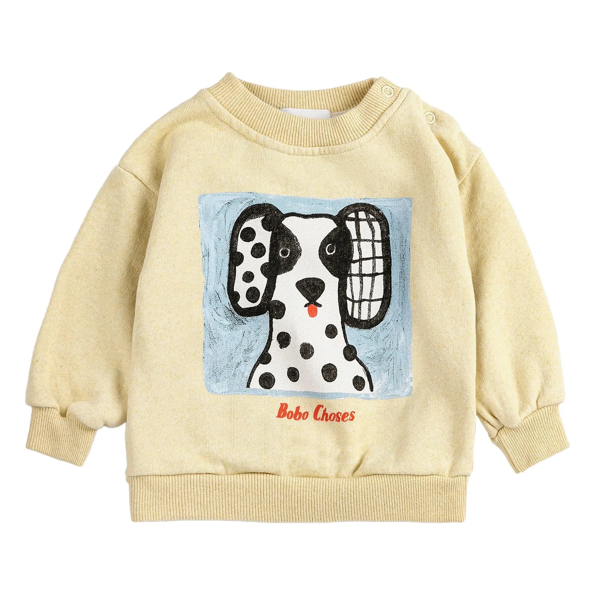 Bobo Choses – Dalmatinisches Sweatshirt für Babys aus Bio-Baumwolle | Gelb