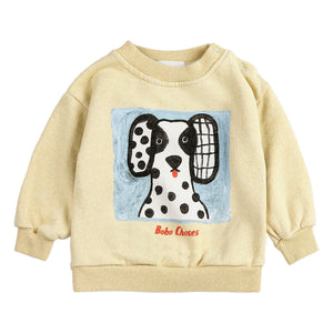 Bobo Choses – Dalmatinisches Sweatshirt für Babys aus Bio-Baumwolle | Gelb