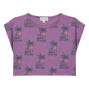 We Are Kids - Crop T-shirt Jodie Palm Bio-Baumwolle | Lila