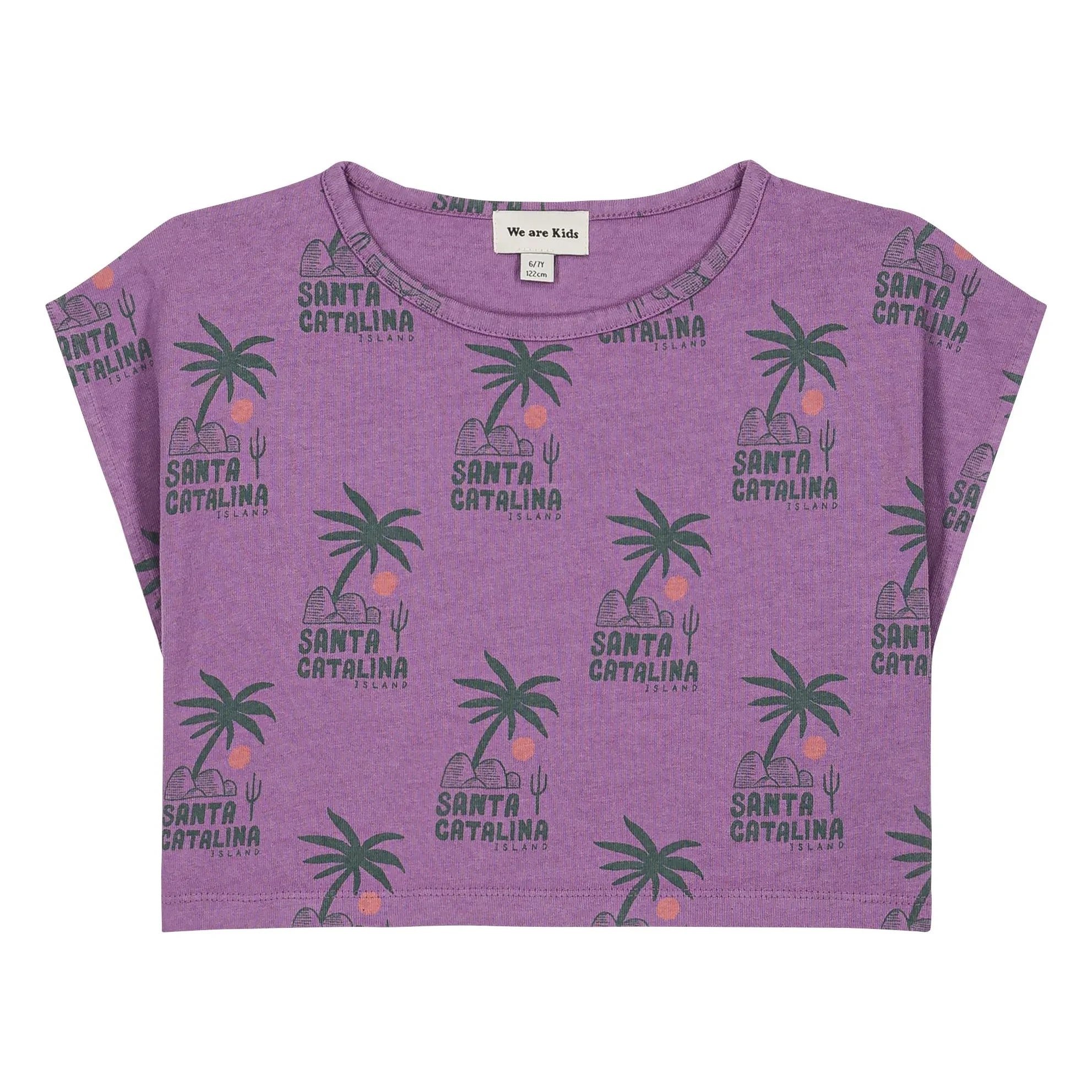 We Are Kids - Crop T-shirt Jodie Palm Bio-Baumwolle | Lila