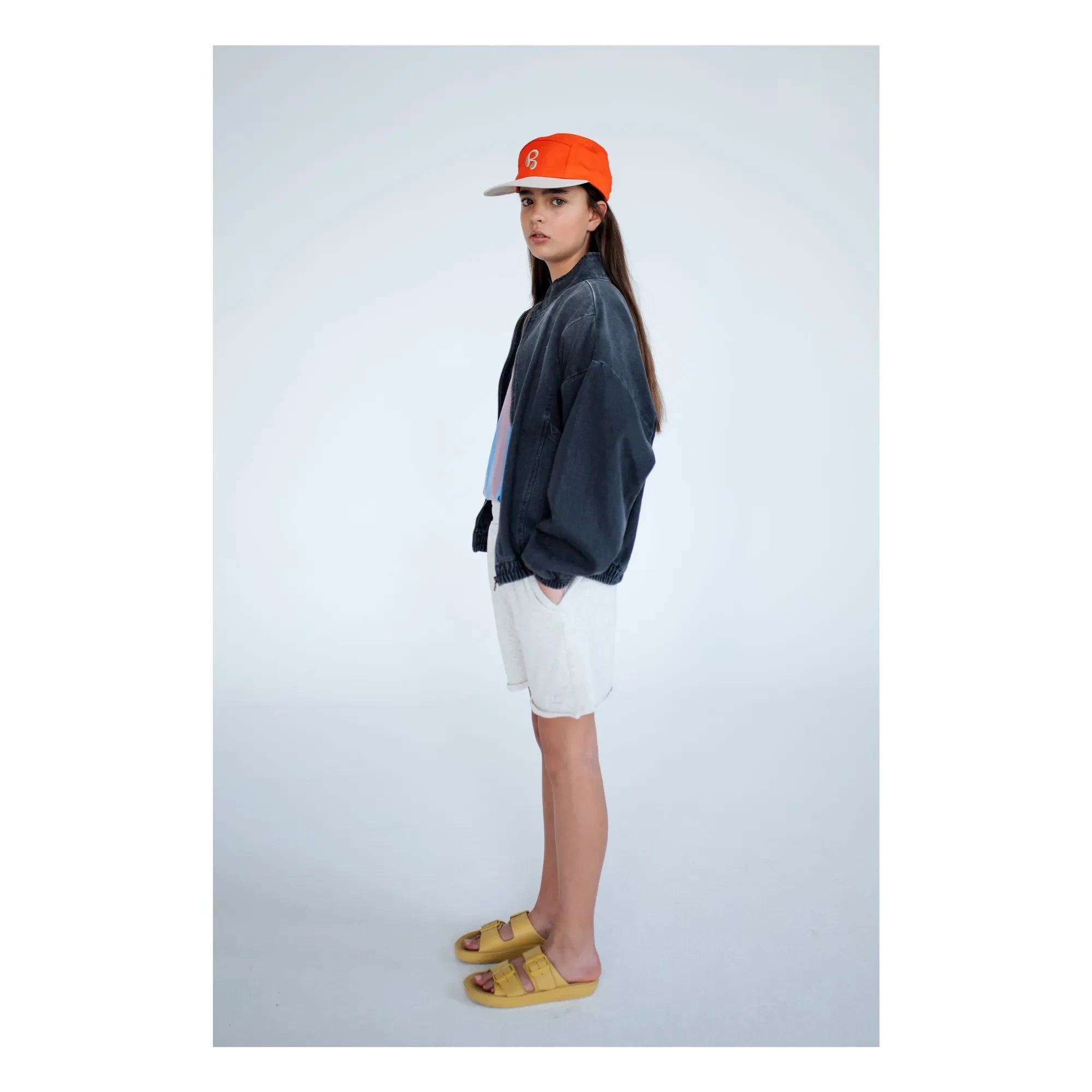 Repose AMS - Bio-Baumwolle Denim-Windbreaker | Kohlegrau