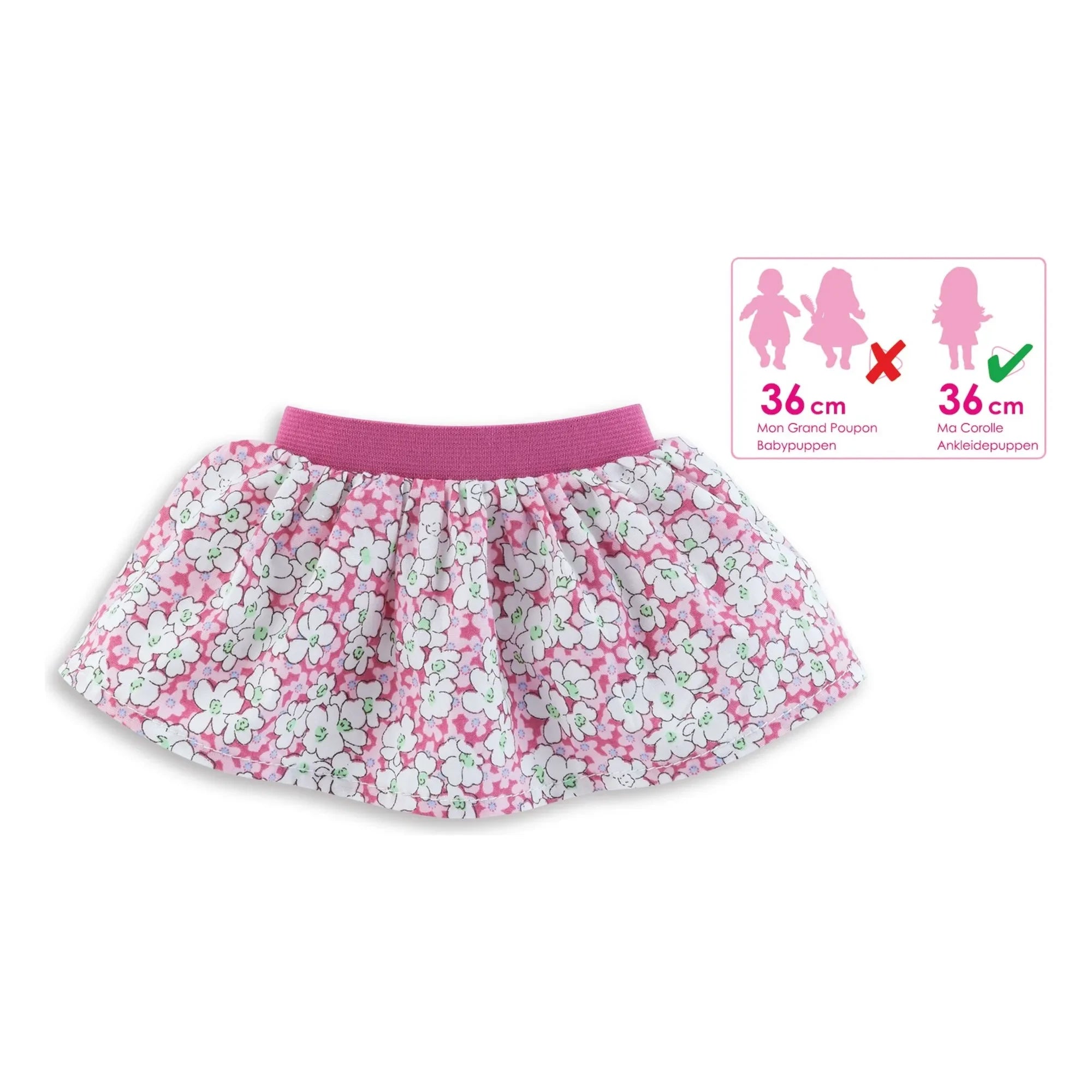 Corolle - Blumenrock für 36 cm Puppe | Rosa