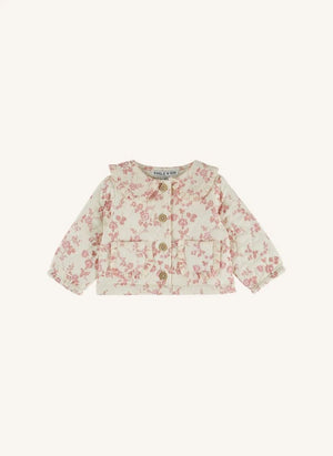 Emile et Ida - Organik Pamuklu Fleurie Kapitone Ceket | Ekru