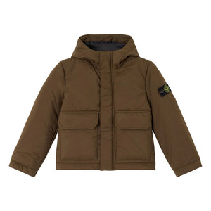 Stone Island - Logo Short Parka | Braun