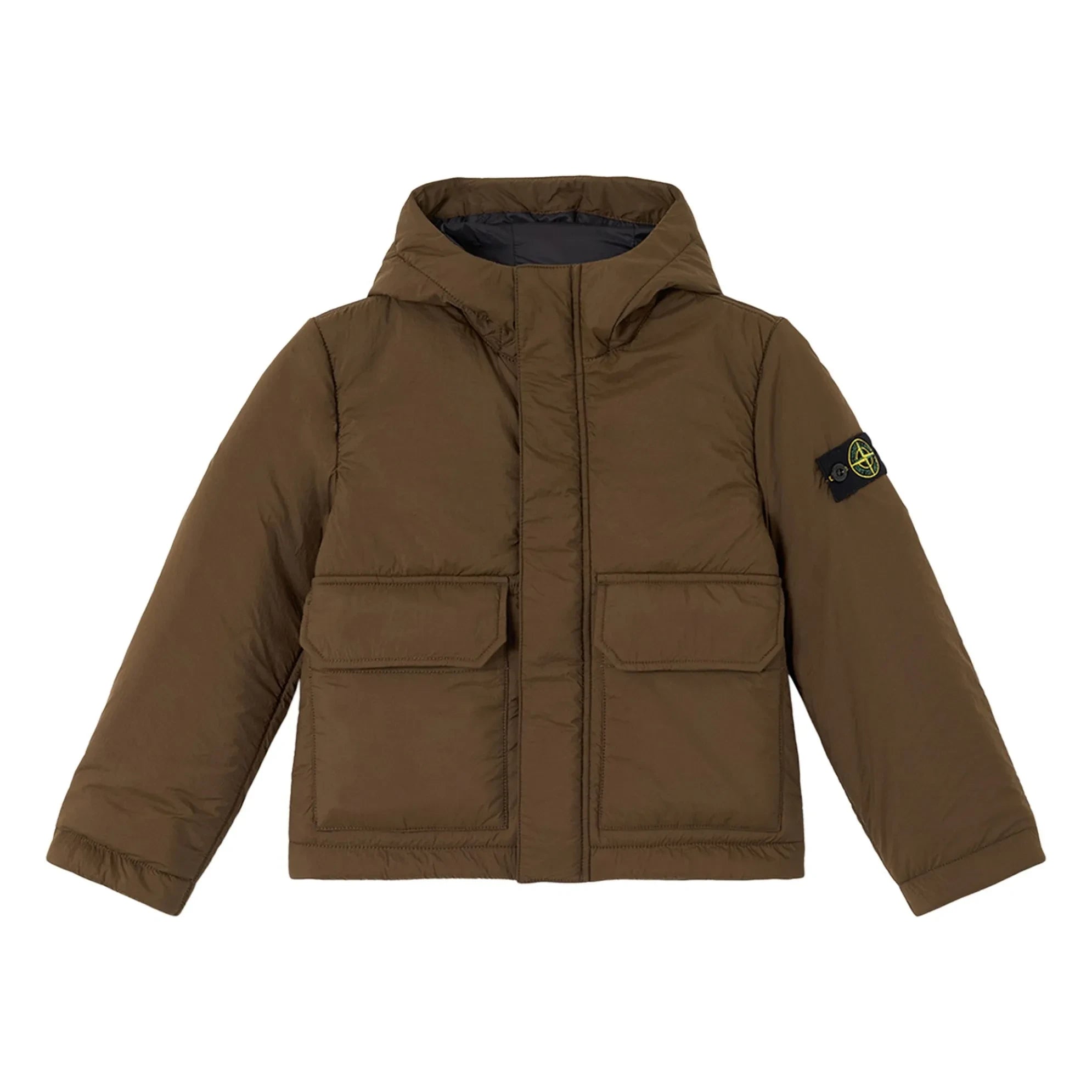 Stone Island - Logo Short Parka | Braun