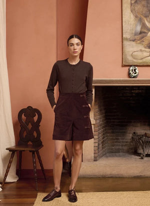 Maria de la Orden - Silene Baumwolle Bermuda Shorts | Schokolade