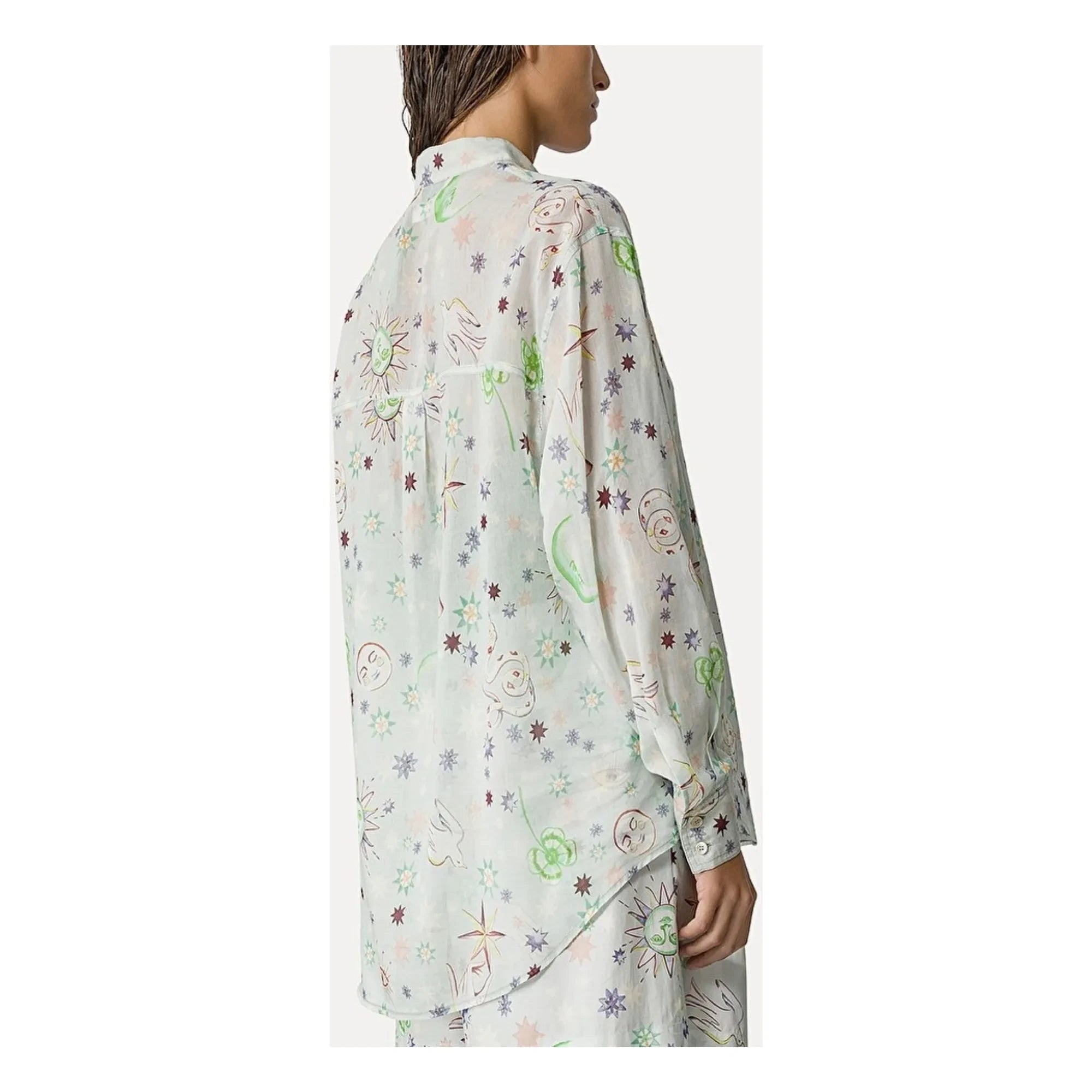 Forte Forte - Love Alchemy" Oversize-Hemd aus Baumwolle und Seiden-Voile | Hellblau
