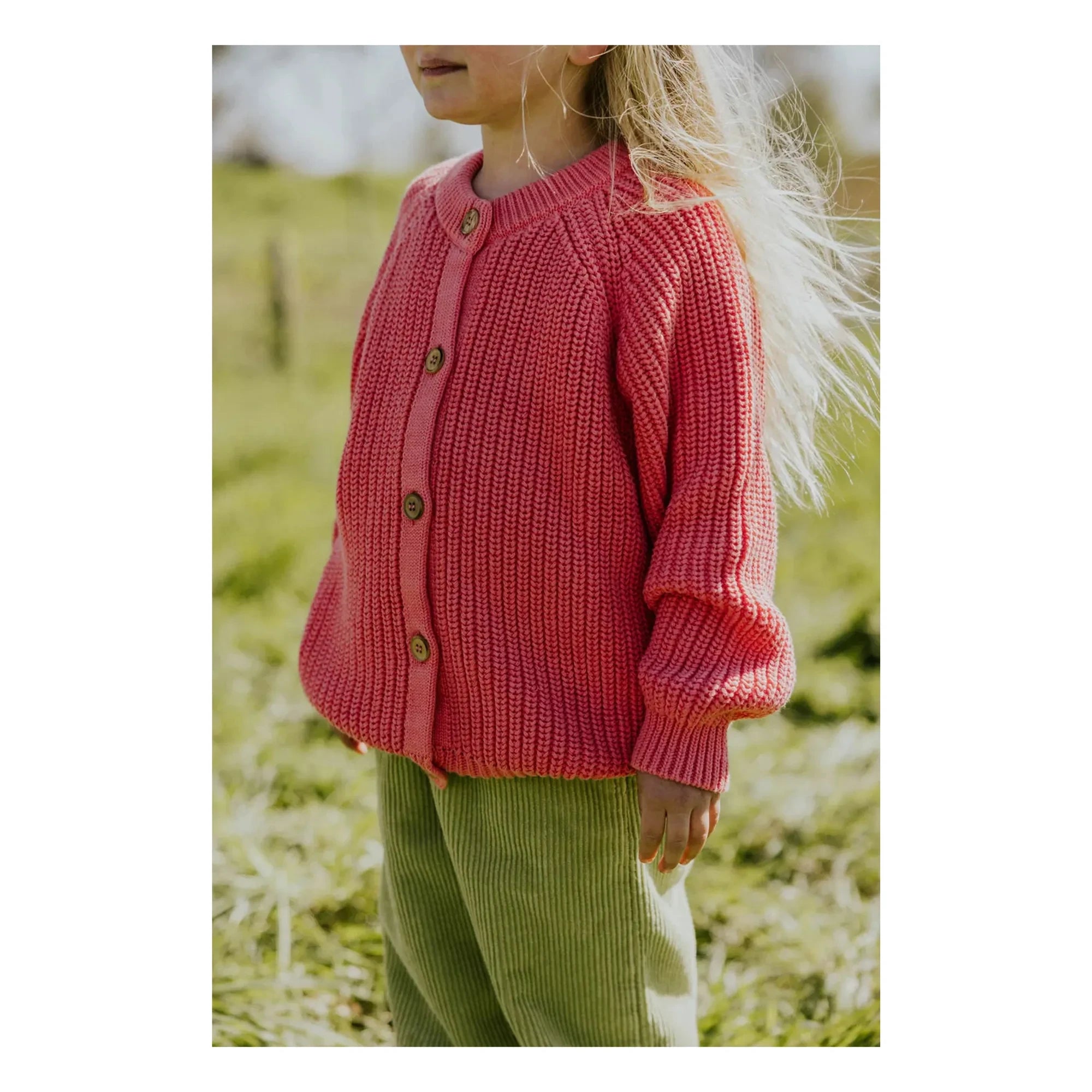 Yuki – Bio-Baumwoll-Raglan-Cardigan | Blush