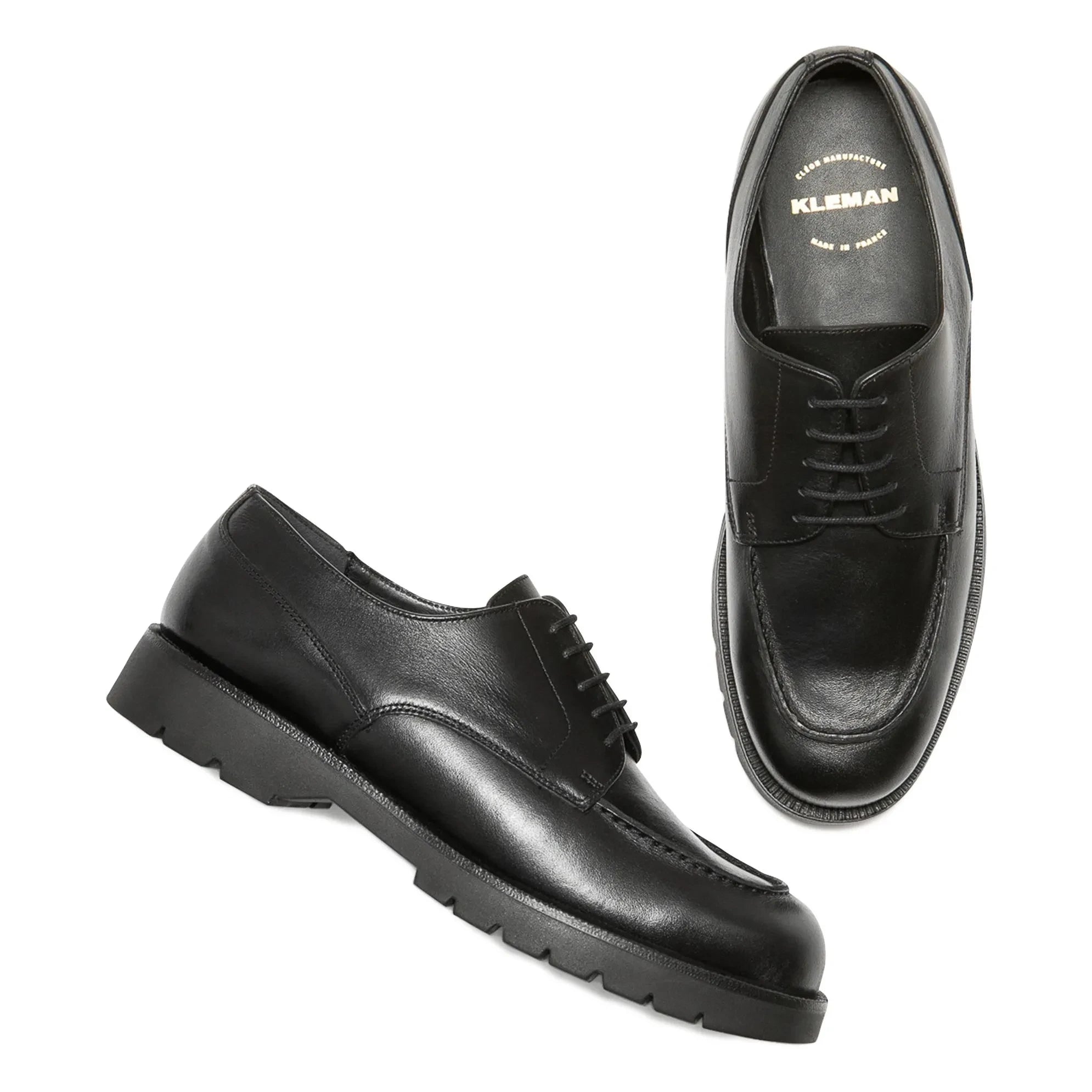 Kleman - Frodan Leder Derby Schuhe | Schwarz