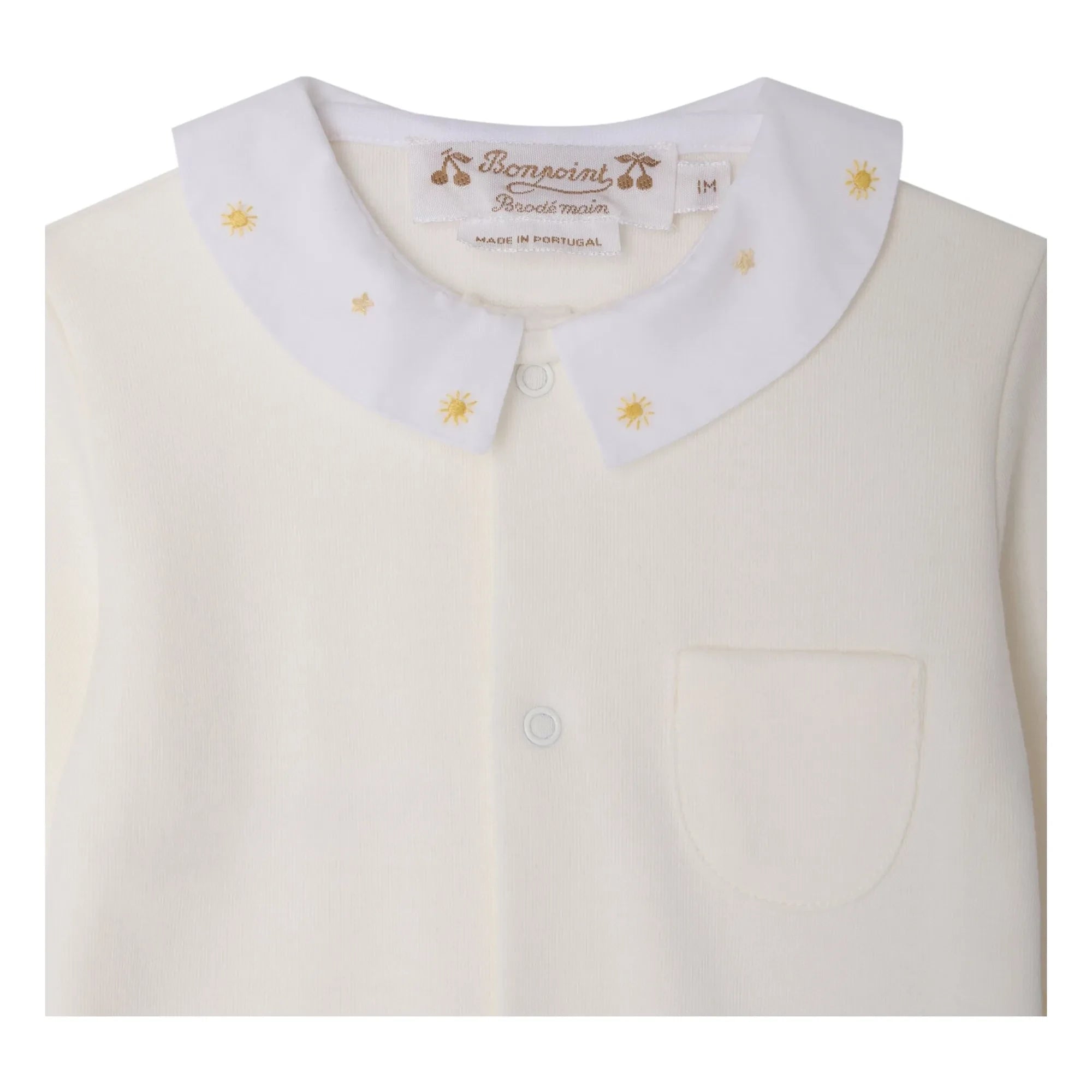 Bonpoint - Tilouan Pyjama aus Bio-Baumwolle | Ecru