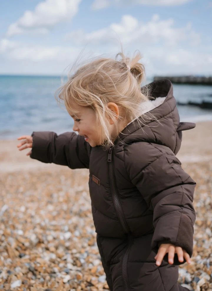 Töastie - Wasserfeste Kunstpelzkapuze Cloud Jacke | Braun