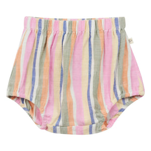 Arsène et Les Pipelettes - Gestreifte Voile-Shorts mit Slip | Rosa