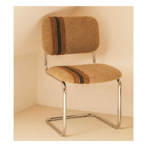 The Socialite Family - Streifiger Mohair-Stoff Classica Stuhl | Braun