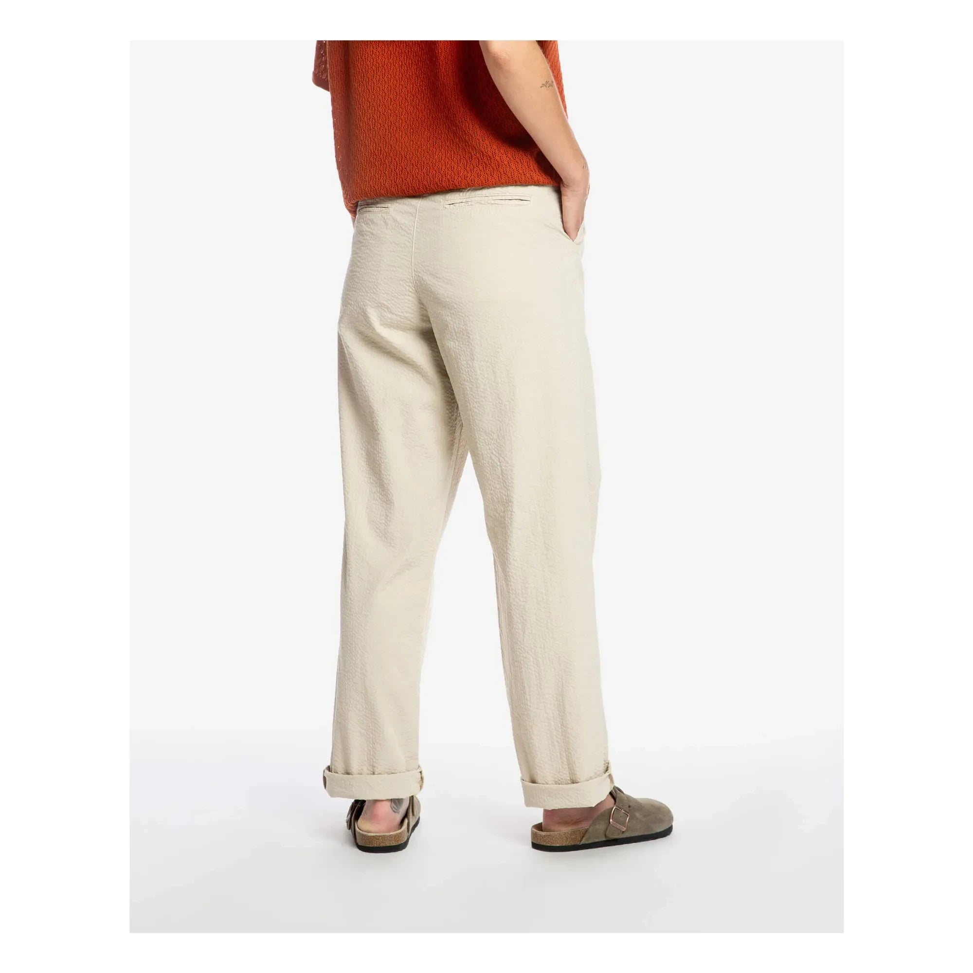 Matona - Bio-Baumwollhose mit Falten | Sand