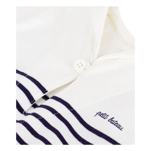 Petit Bateau - Gestreifter Strampler aus Bio-Baumwolle | Weiß