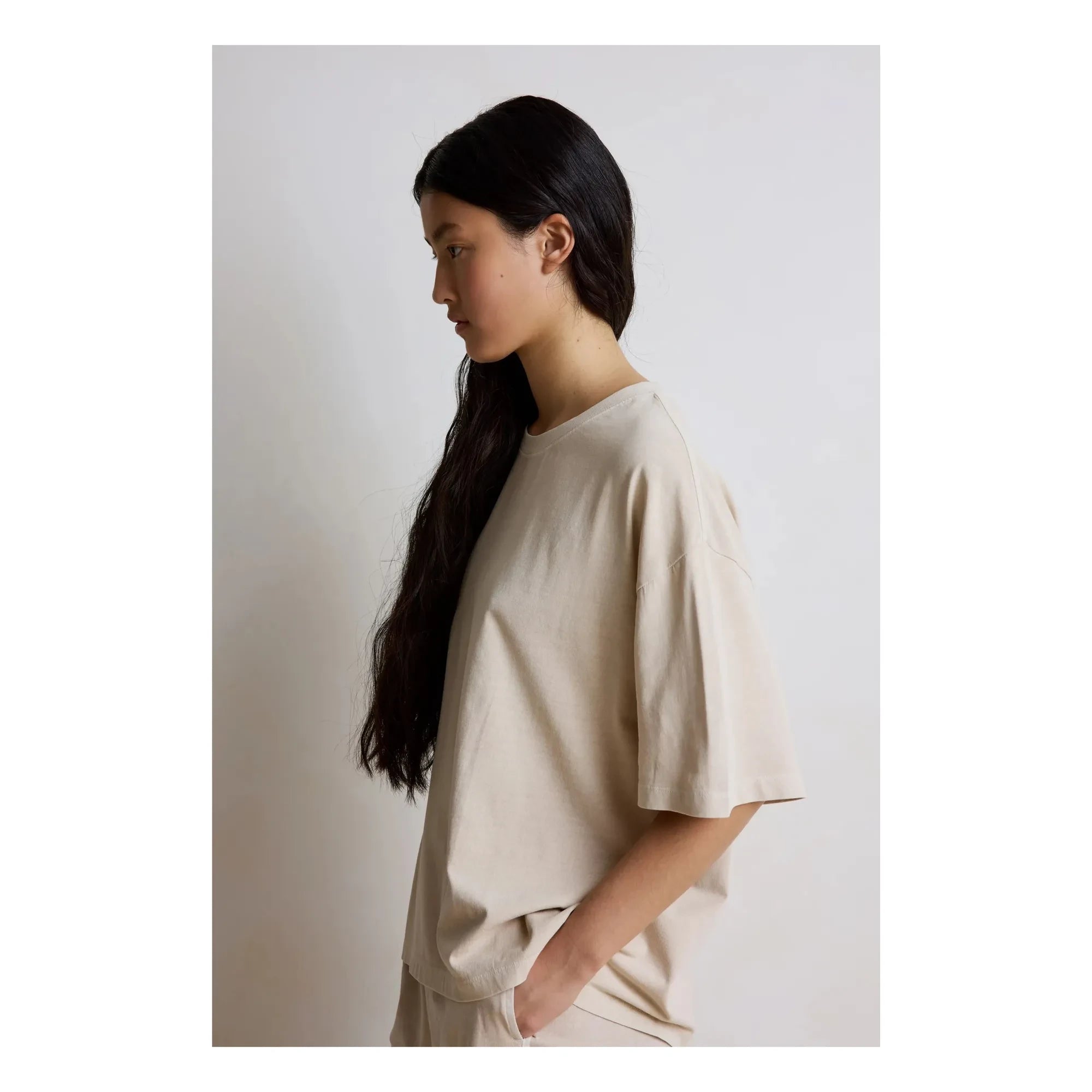 Hod – Ambre Baumwoll-T-Shirt | Creme
