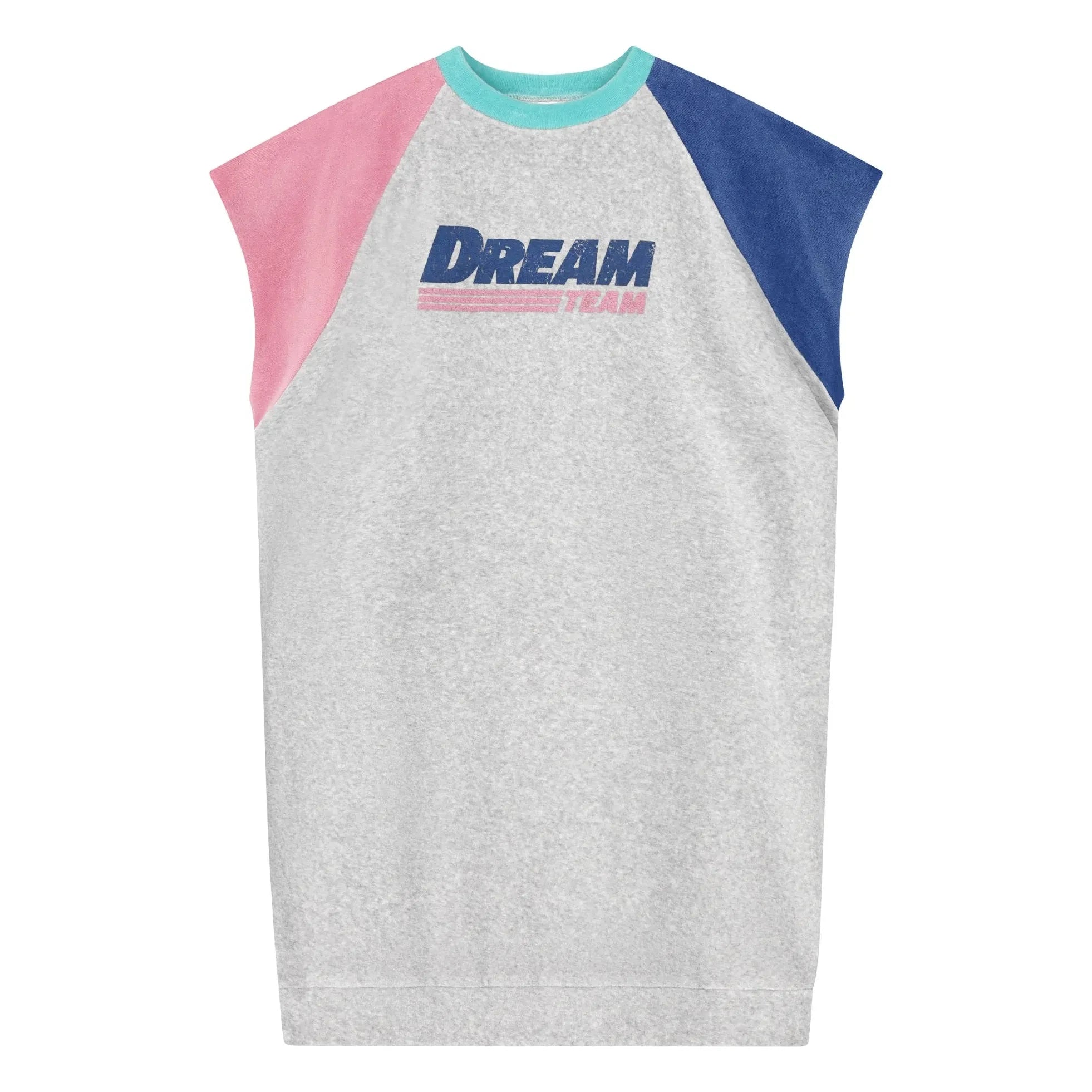Cos I Said So - Colour-Block Dream Team Bio-Baumwollkleid | Grau-Meliert