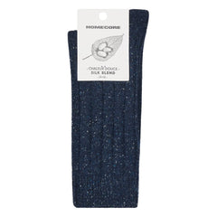 Homecore - Wolle-Seide Socken | Dunkelblau