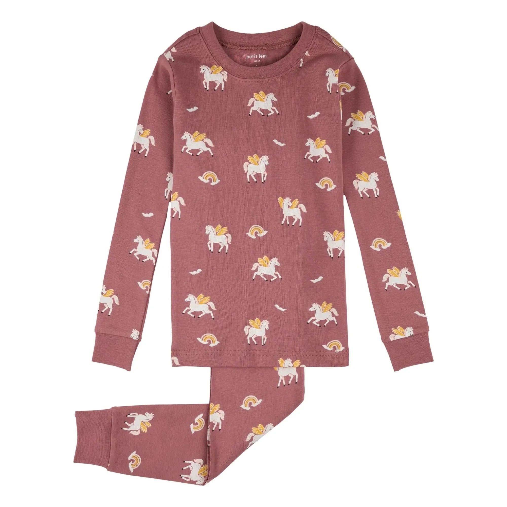 Petit Lem - Schlafanzug Pegasus aus Bio-Baumwolle | Dusty Pink