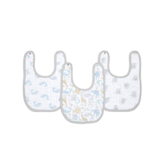 aden + anais Essentials Snap Bibs - Natural History - 3 Pack-Bibs-Natural History- | Natural Baby Shower